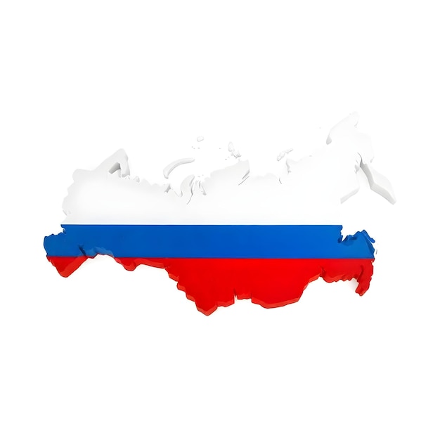 Russia Map Flag Concept Illustration Design