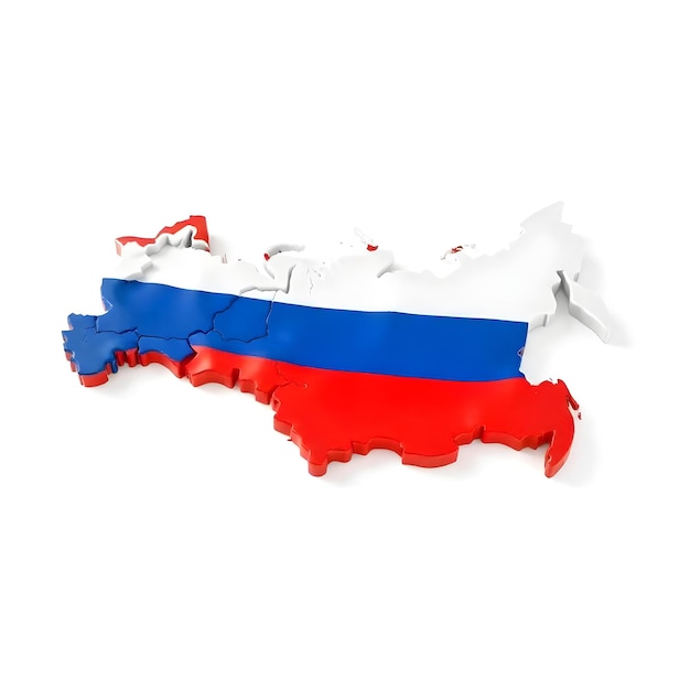 Russia Map Flag Concept Illustration Design