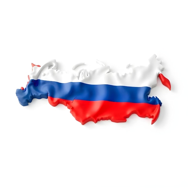 Russia Map Flag Concept Illustration Design