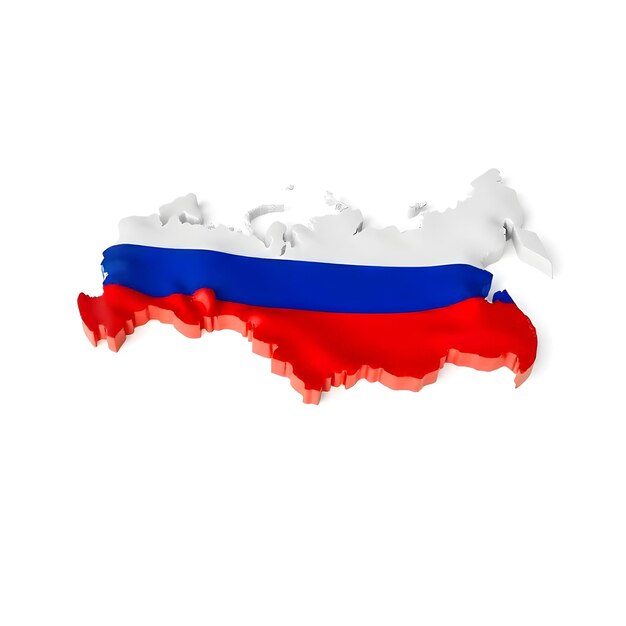 Russia Map Flag Concept Illustration Design