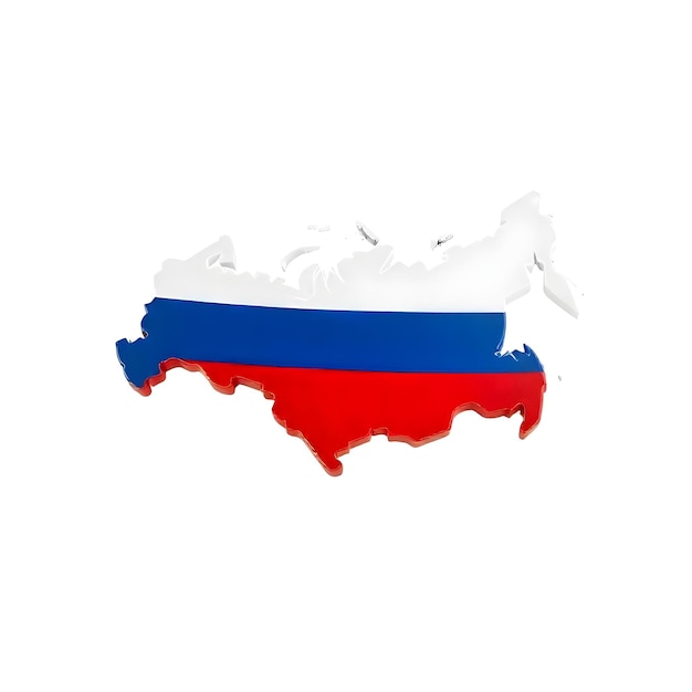 Russia Map Flag Concept Illustration Design