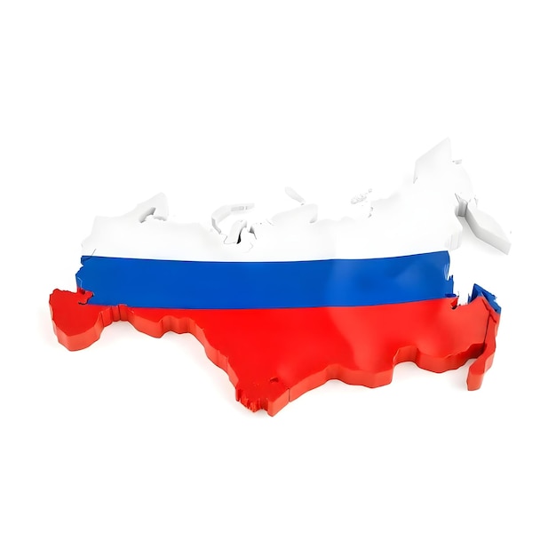 Russia Map Flag Concept Illustration Design