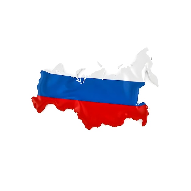 Russia Map Flag Concept Illustration Design