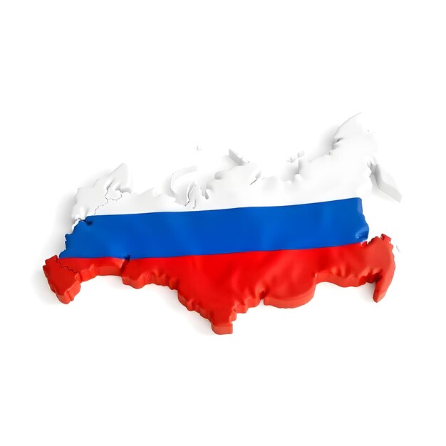 Russia Map Flag Concept Illustration Design