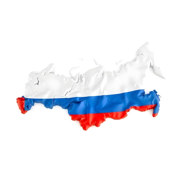 Photo russia map flag concept illustration design