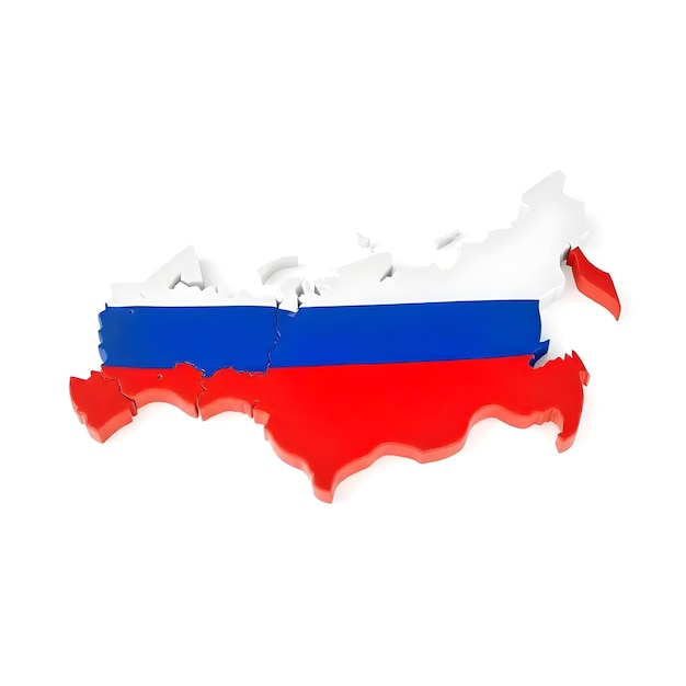 Russia Map Flag Concept Illustration Design