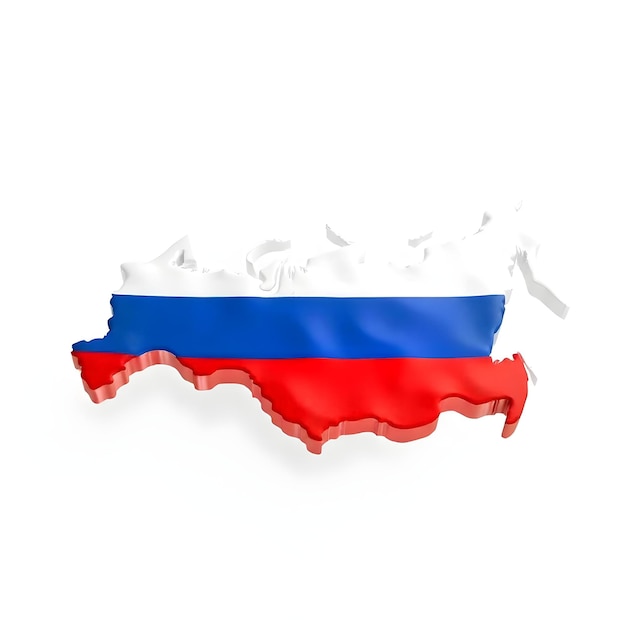 Russia Map Flag Concept Illustration Design