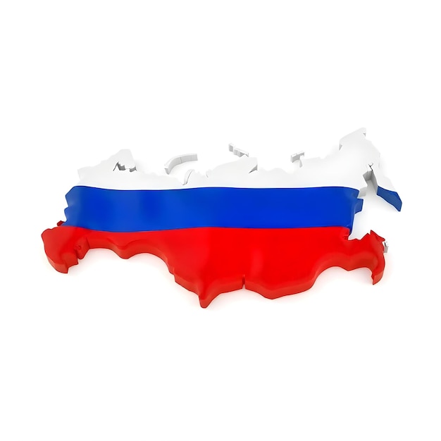 Russia Map Flag Concept Illustration Design