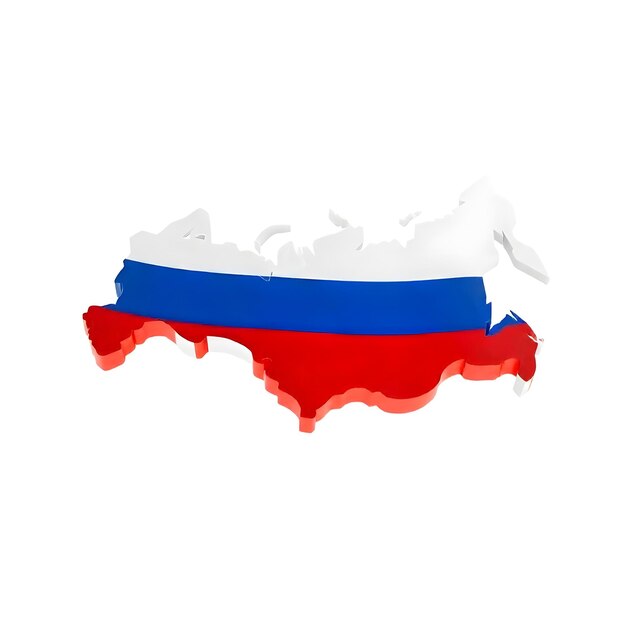 Russia Map Flag Concept Illustration Design