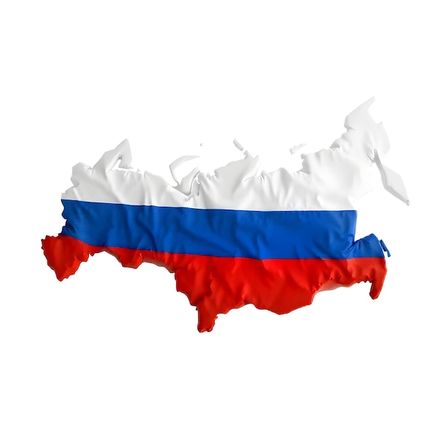 Russia Map Flag Concept Illustration Design