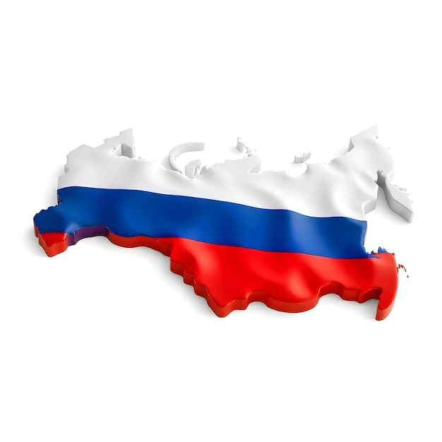 Russia Map Flag Concept Illustration Design