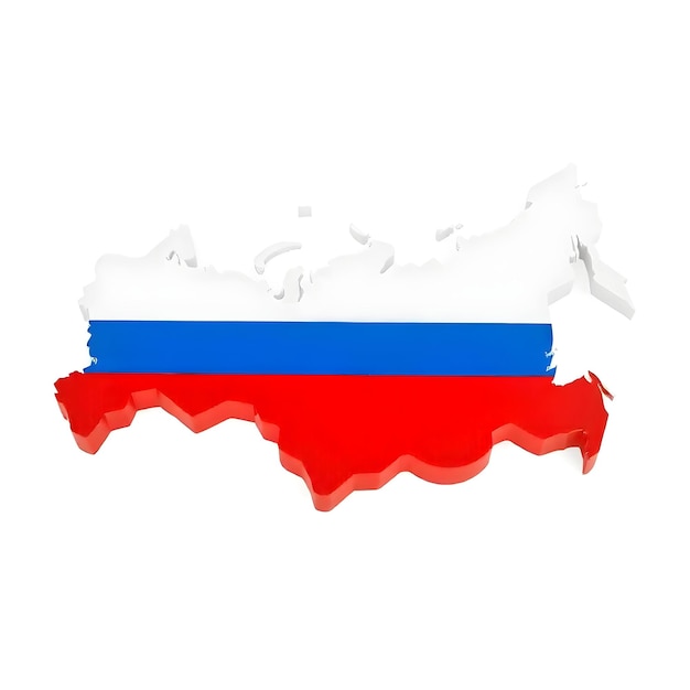 Russia Map Flag Concept Illustration Design