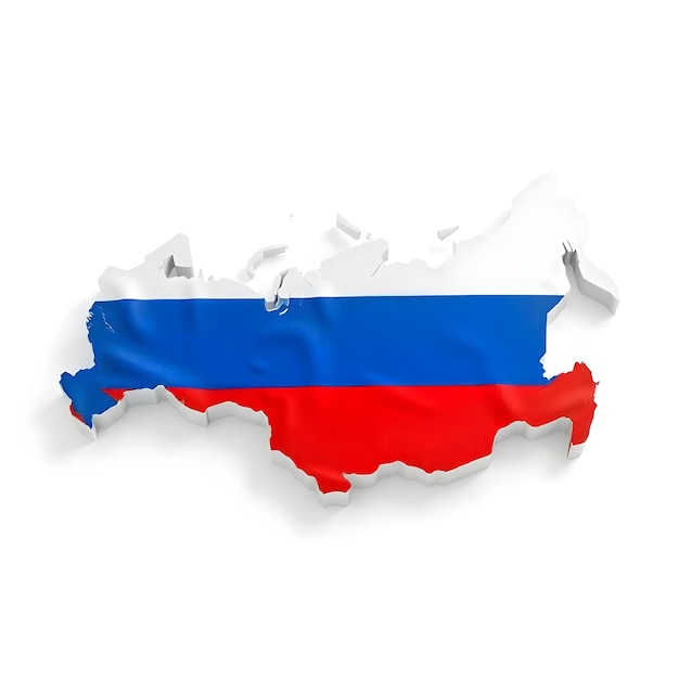 Russia Map Flag Concept Illustration Design