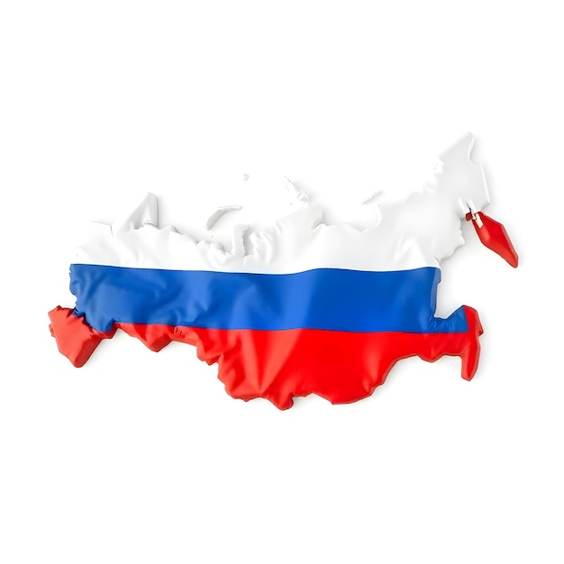 Russia Map Flag Concept Illustration Design