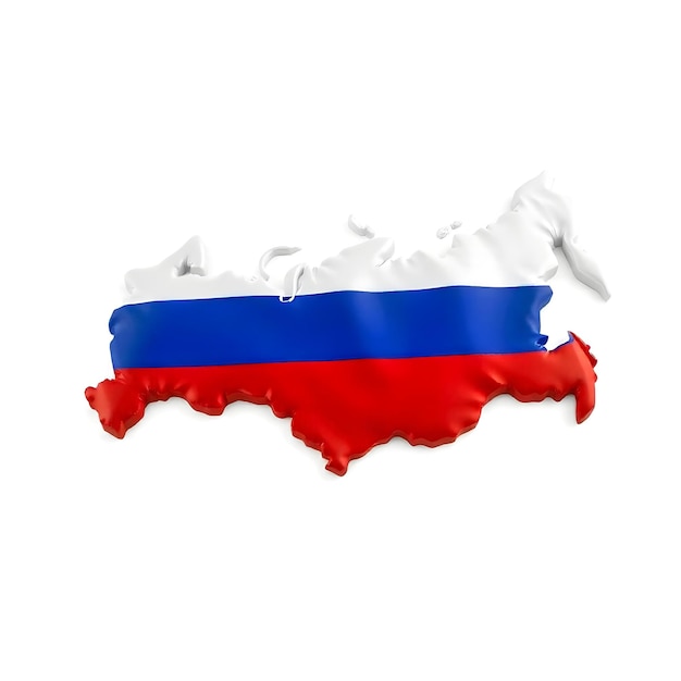 Russia Map Flag Concept Illustration Design