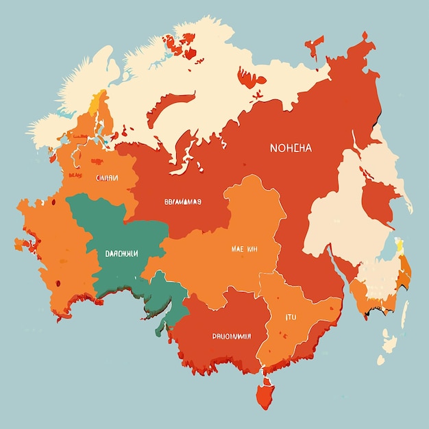 Photo russia map with borders cities capital moscow and administrative divisions infographic vector map