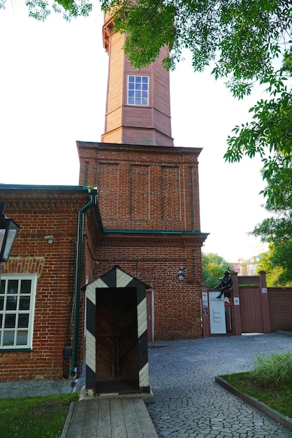 Russia Ulyanovsk July 17 2022 The building of the former fire station