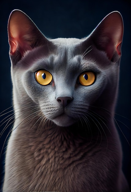 Russian blue cat Generative AIxA