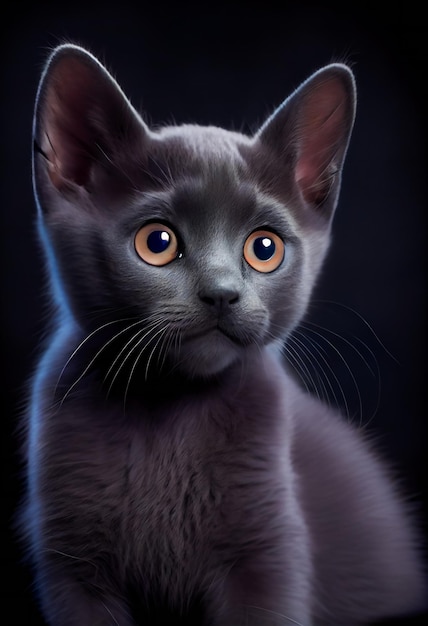 Russian blue cat Generative AIxA