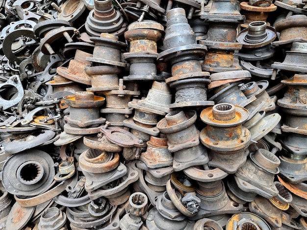 Rusted and damage old car part background