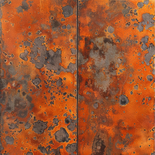 Photo rusted metal surface with numerous holes