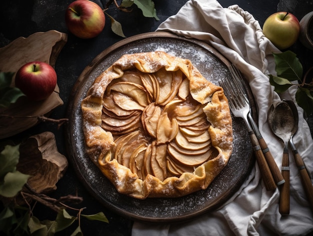 rustic apple galette