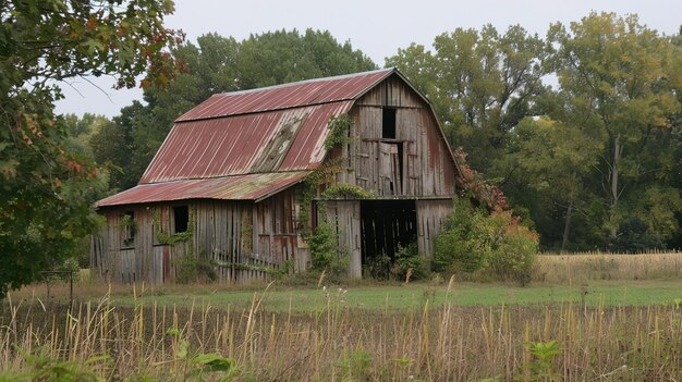 Photo rustic barn wallpaper