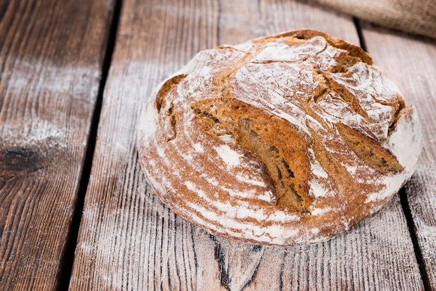 Rustic Bread on wooden background