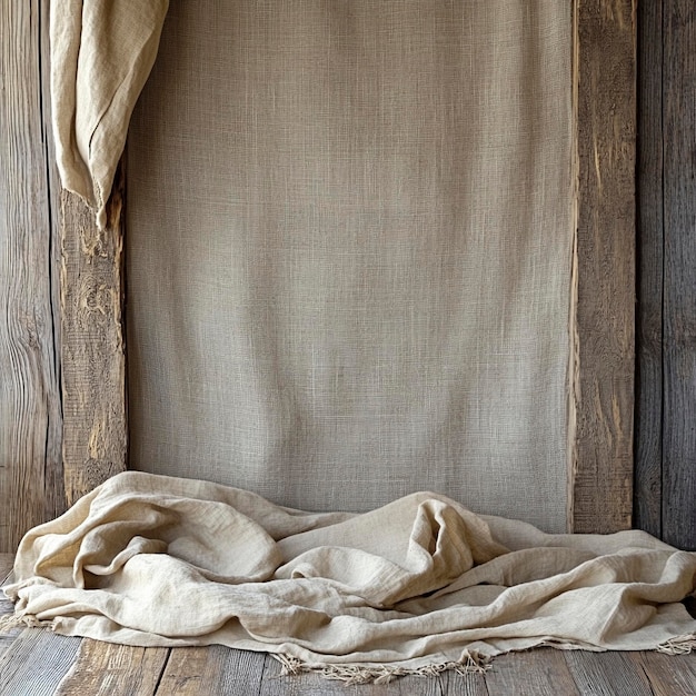 Rustic Burlap and Wooden Texture Background for OrganicThemed Designs