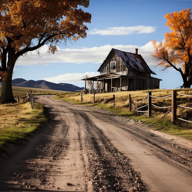 Rustic Charm Autumn Landscape Photo