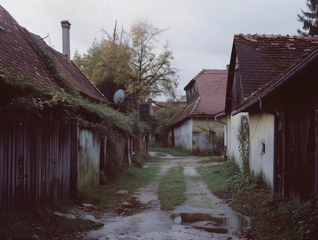 Rustic European Village Path