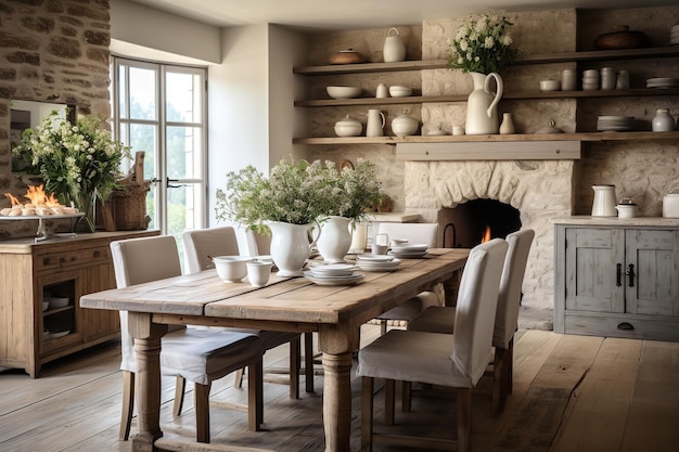 Rustic Farmhouse Dining Room Decor Ideas Interior Design