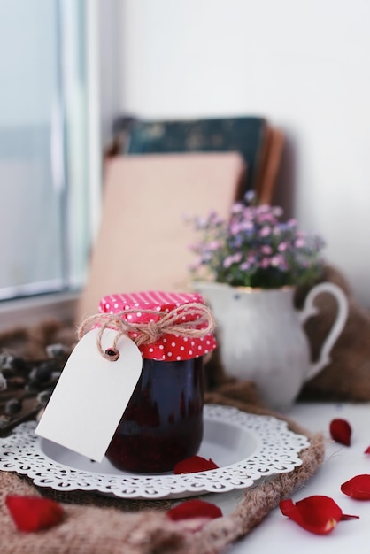 Rustic homemade jam