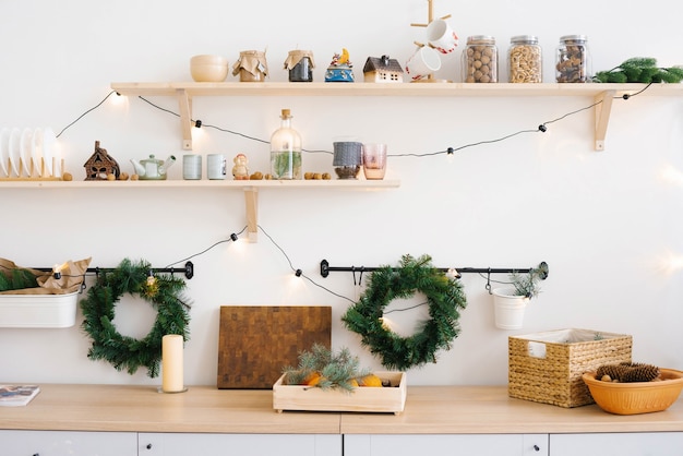 The rustic kitchen for Christmas