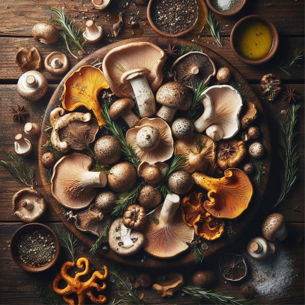 Rustic Mushroom Array