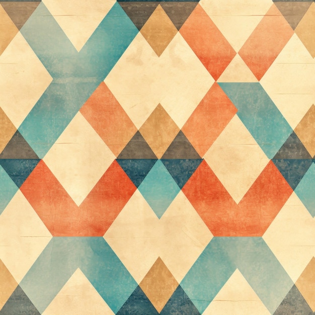 Rustic Old Vintage Paper Pattern Design Tile AI Generated