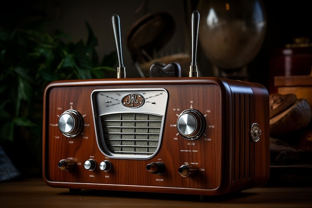 Rustic radio tuner outdated but full of nostalgia generated