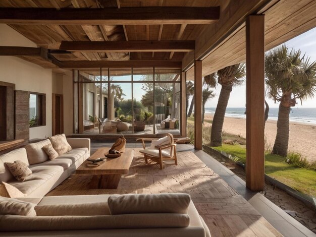 rustic villa by the beach big