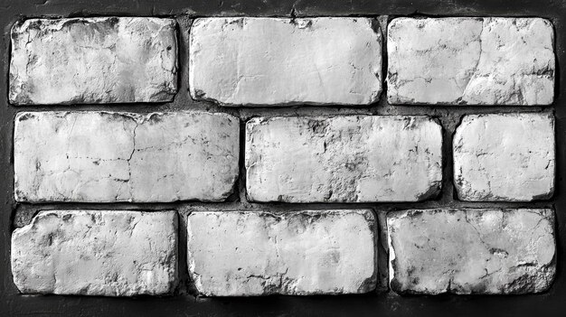 Photo rustic white brick wall texture generative ai