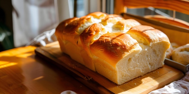 Rustic Wooden Bread Loaf