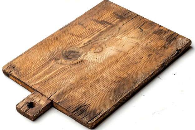 A rustic wooden cutting board invites culinary creativity in a warm kitchen