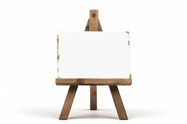 A rustic wooden easel awaiting artistic inspiration in a bright serene workspace suggesting creativity at work in a minimalist environment