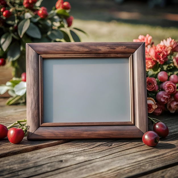 Rustic wooden frame with blank space perfect for showcasing memories quotes or announcements