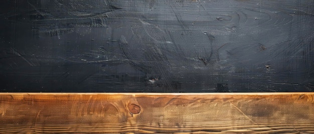 Rustic Wooden Plank Against a Distressed Black Background