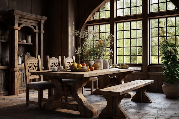 Rusticstyle dining rooms