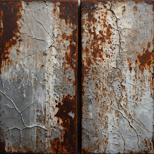 Photo a rusty and crusty painting that looks like an ancient relic of something found in the ocean there a