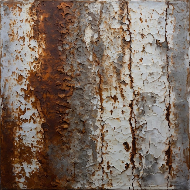 Photo a rusty and crusty painting that looks like an ancient relic of something found