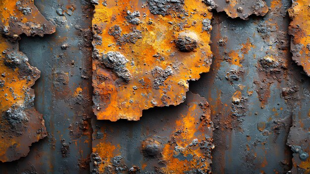 Photo rusty metal background with oxidation