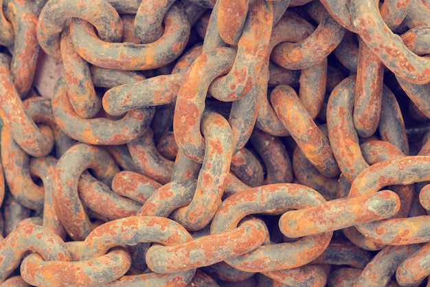 Rusty metal chain background