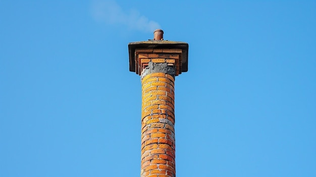 Photo a rusty metal chimney with the word written on it